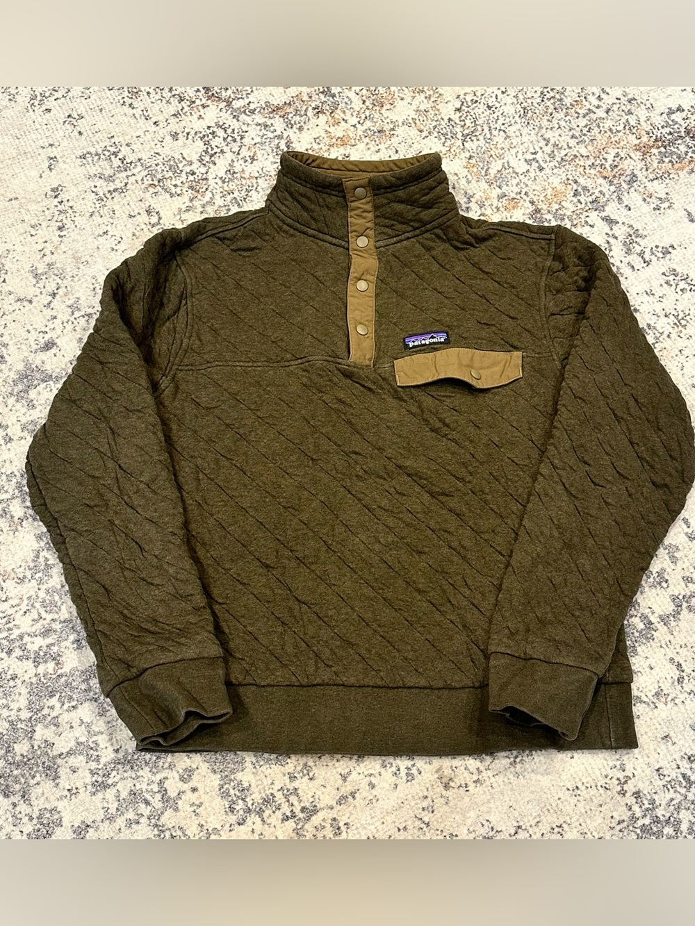 EUC Patagonia Men's Organic Cotton Quilt Snap-T® Pullover--Sz Small